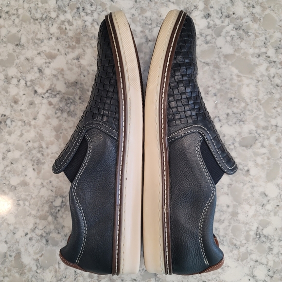 Johnston Murphy J&M Men's Sheepskin Woven Leather Slip On Shoes Lightweight 9.5M - Picture 4 of 8